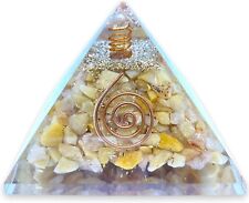 Spiritual Elementz Orgone Pyramid Yellow Aventurine Crystal and Healing Stones picture