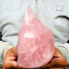 1174g Large Beautiful Pink Rose Quartz Crystal Point Tower Healing Specimen picture