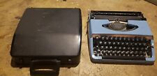 Vintage Brother Charger 11 Correction Blue Portable Typewriter w/ Case WORKS picture