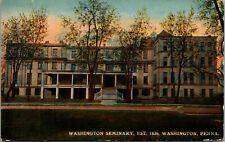 Vtg 1910s Washington Seminary Washington Pennsylvania PA Postcard picture