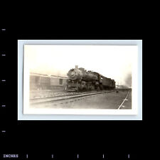 Vintage Photo TRAIN ENGINE LOCOMOTIVE RAILROAD TRACKS picture