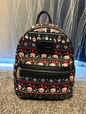 Disney Parks Loungefly Mickey Holiday Mini Backpack Christmas Ugly Sweater 2020 picture