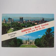 Greetings From Asheville North Carolina NC In The Land Of The Sky VTG Postcard picture