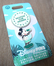 DISNEY VACATION CLUB MEMBER 2 PIN SET MICKEY MOUSE LIMITED EDITION MAP DVC BADGE picture