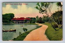 Chicago IL-Illinois, North Pond, Lincoln Park, Antique, Vintage c1912 Postcard picture