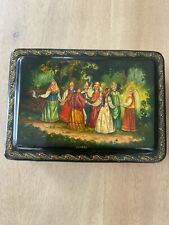 Rare Soviet Lacquer Box - Fedoskino - Russian Khorovod signed by Kuznetsov picture