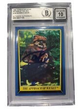 1983 Topps Star Wars Return Of The Jedi #142 Signed By Warwick Davis Beckett... picture
