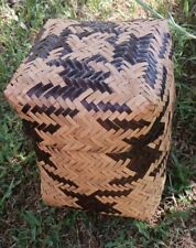 **  VINTAGE CHEROKEE RIVER CANE DOUBLE WEAVE  BASKET QUALITY RARE HTF NICE **  picture
