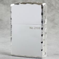 Zippo lighter 205 Satin Custom/ Edge Cut Arabesque Platinum Plating Free 3 Gifts picture