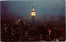 Observation Roof RCA Building New York City 1970's Vintage Chrome Postcard B19 picture