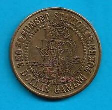 1997 SUNSET STATION $1.00 METAL CASINO CHIP - HENDERSON,  NEVADA - C18 picture