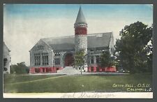 Postcard Orton Hall Ohio State University Columbus to Cleveland 1909 Handcolored picture
