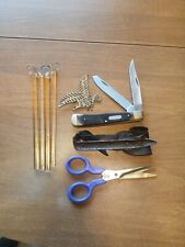 Junk Drawer Collectables Lot Of 8 Knife, Pin, Glass Stirrers, Ect. Rare Unique  picture