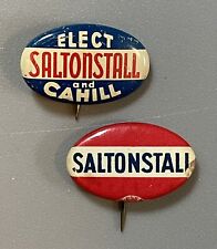 Lot of 2 Different 1940 Massachusetts Saltonstall for Governor Political Pins picture