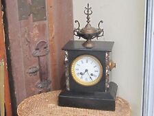 Antique 19 c Japes Freres Mantel Marble Clock with Topper France- RESTORE picture