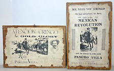 Pancho Villa Replica Signs on Wood Mexican Revolution picture