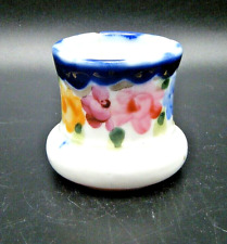 Collectible Vintage Antique Hand Painted Porcelain Toothpick Holder Floral picture