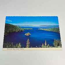 Scalloped Edge POSTCARD Vintage 1970s Emerald Bay Lake Tahoe D10 picture