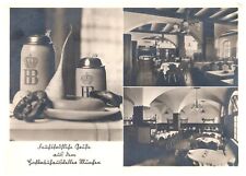 German Third Reich Photo Postcard Hofbrauhaus & HB Beer 1938 Postmark Munich picture
