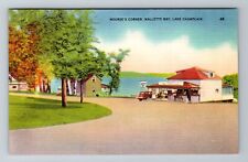 Lake Champlain VT-Vermont, Nourse's Corner, Malletts Bay, Vintage Postcard picture