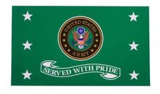 USN United States Army Served With Pride Green Decal Bumper Sticker 3