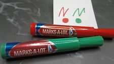 Pair Vintage  Carter’s MARKS-A-LOT (2)  Red and Green Bullet Tip  Permanent  picture