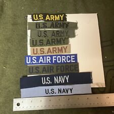 US Army / Navy / Air Force Patch Set ( Uniform Name-Tag 1960 to 70s)  picture