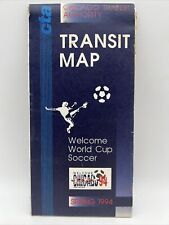 1994 CHICAGO TRANSIT AUTHORITY CTA ROUTE MAP Train L Subway Bus WORLD CUP SOCCER picture