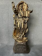 The Light Of Grace Illuminated Cold Cast Bronze Statue - Let All That You Do Be picture