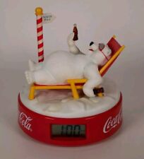 Vintage 1996 COCA-COLA POLAR BEAR ALARM CLOCK **Display Doesn't Work Properly** picture