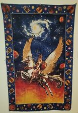VINTAGE ATC NEW YORK Fantasy Tapestry Valkyrie Warrior On A Pegasus picture