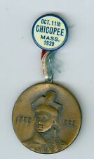 1779-1929 Bronze, Chicopee, Massachusetts, Casimer Pulaski Patriot Medal & Pin picture