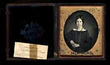 ID'd Woman Amazing Braided Hair 1840s Daguerreotype ~ Plumbe Genealogy Mourning picture