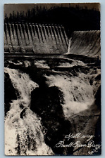 British Columbia Canada Postcard Spillway Powell River Dam c1940's RPPC Photo picture