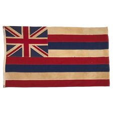 Vintage Cotton Hawaii State Flag Old Cloth Sewn Hawaiian Union Jack USA Distress picture