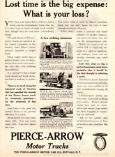 1918 PIERCE ARROW TRUCKS PRINT AD, VEHICLE, AUTO, UTILITY, WWI ERA PRINT AD picture