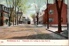 Bordentown New Jersey Farnsworth Ave South From Park St PCK Series Postcard U11 picture