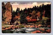 Evergreen CO-Colorado, Scene In Bear Creek Canon, Antique, Vintage Postcard picture