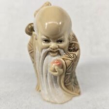 Resin Carved Netsuke Reproduction Shouxing Sau Star God Signed Altar picture