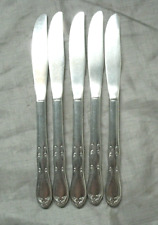 Simeon & George Oneida HOMESTEAD Stainless Set of 5 Knives Knife Flatware Rogers picture