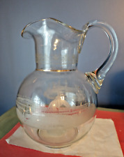 1893 World's Columbian Exposition RARE HAND-BLOWN GLASS WATER PITCHER-Electrical picture