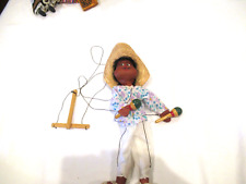 Vintage marionette from Mexico, made of clay, maracas, cotton outfit picture
