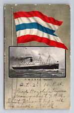 PMSS CO Manchuria, Ship, Transportation, Antique, Vintage Souvenir Postcard picture
