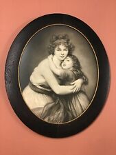 Madame Vigee Lebrun & Daughter Large Oval Ebonized Quarter Sawn Oak Frame picture