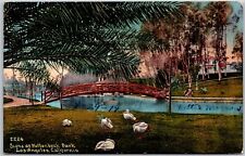 1919 Los Angeles CA-California, Scene at Hollenbeck Park, Lake, Vintage Postcard picture