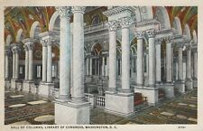Washington DC US Hall of Columns Library of Congress Vintage Postcard picture