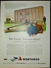 1946 HORATIO PHILLIPS FLYING VENETIAN BLIND PLANE NORTHROP vtg Trade print ad picture