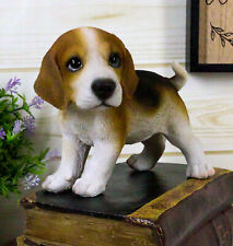 Realistic Tri Color Beagle Dog Figurine 7.75