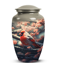Artistic Cardinal Bird Decorative Urn Tribute For Men - 10 Inch picture