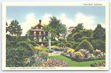 VA Yorktown, York Hall, Garden, Statue, Gen Thomas Nelson Jr, Linen Unposted picture